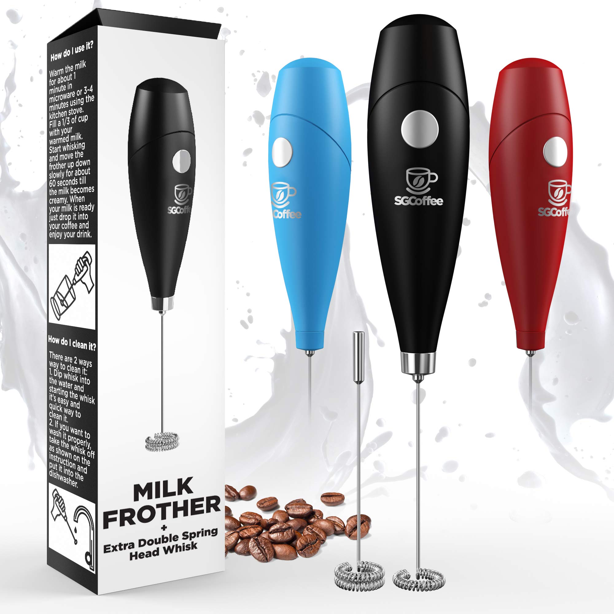 Milk Frother Coffee Frother Electric Whisk Powerful Latte