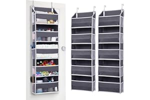 ULG 2 Pack 5-tier Over the Door Organizer Dark Gray