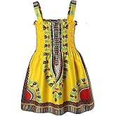 MODNTOGA African Attire for Toddler Girl Dashiki Dress Kids Girls African Print Clothing Black History Months Ankara Outfit
