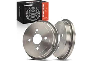 A-Premium 8.66 in (220 mm) Rear Brake Drums Set Compatible with Select Toyota Models - Echo 2000 2001 2002 2003 2004 2005, 2 