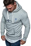 Amaci&Sons Herren Kapuzenpullover – Basic Hoodie, Sweatshirt 4065 In Anthrazit/Weiß/Schwarz