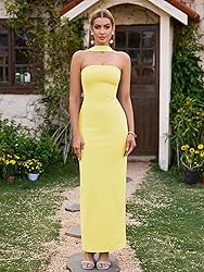 HTZMO Women Elegant Summer Bodycon Maxi Dress