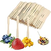 YANPROG Bamboo Mini Forks Disposable Forks for Appetizers 3.5" Small Forks Appetizer Forks for Fruit,Cocktail Forks for Parties, Weddings(100Pcs)