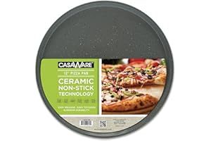 casaWare Toaster Oven Pizza/baking Pan 12-inch (Silver Granite) by casaWare