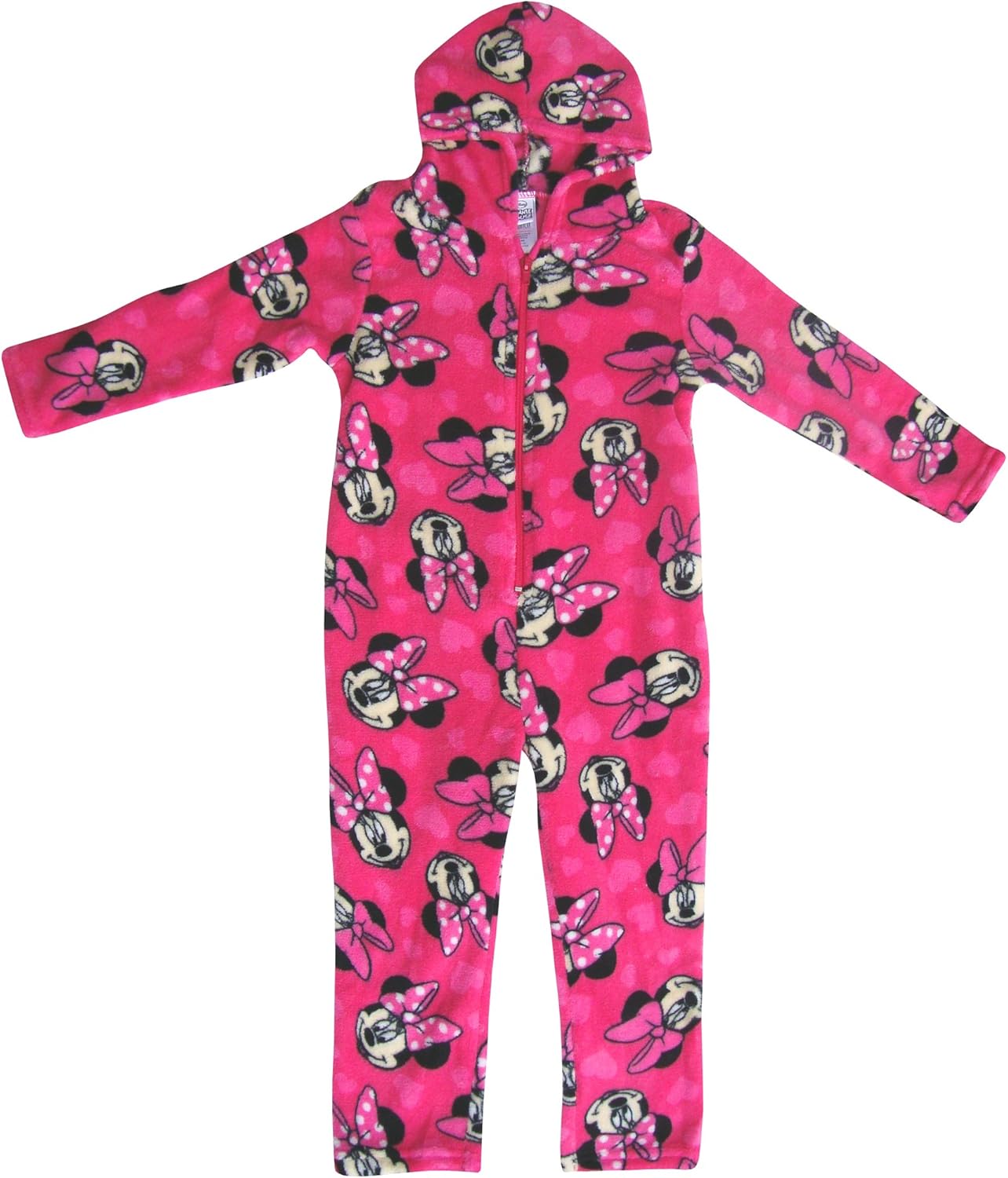 Disney Girls' Pink Minnie Mouse Thermal Super Soft & Fluffy All in One Onesie Pyjamas (67 Years