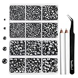 6736pcs Hotfix Rhinestones Flatback,Jet Hematite