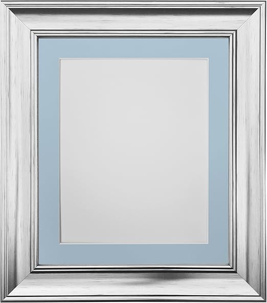 FRAMES BY POST Scandi Vintage Silver Picture Photo Frame with Blue