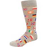HOTSOX Mens Flags Socks 1 Pair, Shoe Size: 10-13