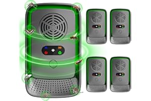 EVOVIL 2025 Upgraded Ultrasonic Pest Control Repeller, Mouse Repellent Indoor for Bug Spider Roach Ant Fly Rat Mice Insect Deterrent, Mouse Rodent Repellent Ultrasonic Plug in, 5 Mode Switching, 4 Packs