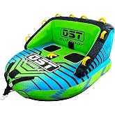 OST Outdoor 2-4 Person Towable Tubes for Boating, Sofa Style Boat Tube, Water Sports Inflatable Towables Tubes for Boats to Pull, Dual Tow Points, Durable Nylon Cover