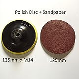pawor tools house Sanding Disc with 10 Pieces Sandpaper for Paint Remover and Wood Polisher, 5 Inches, Red