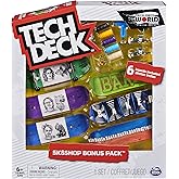 TECH DECK, Sk8shop Fingerboard Bonus Pack, Collectible and Customizable Mini Skateboards (Styles May Vary)