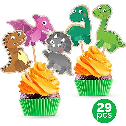 Dinosaur Cupcake Toppers Dino Birthday Party Baby Shower