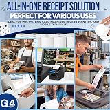 G4GADGET 20 Pack 80x80 Thermal Paper Till Rolls with Red Warning Strip view 8