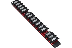 EZ RED WR1500 Magnetic Wrench Holder/Organizer (15Piece), Magnetic Wrench Holder/Organizer, Red
