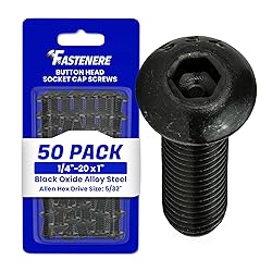 Fastenere Button Head Socket Cap Screws - 1/4-20 x