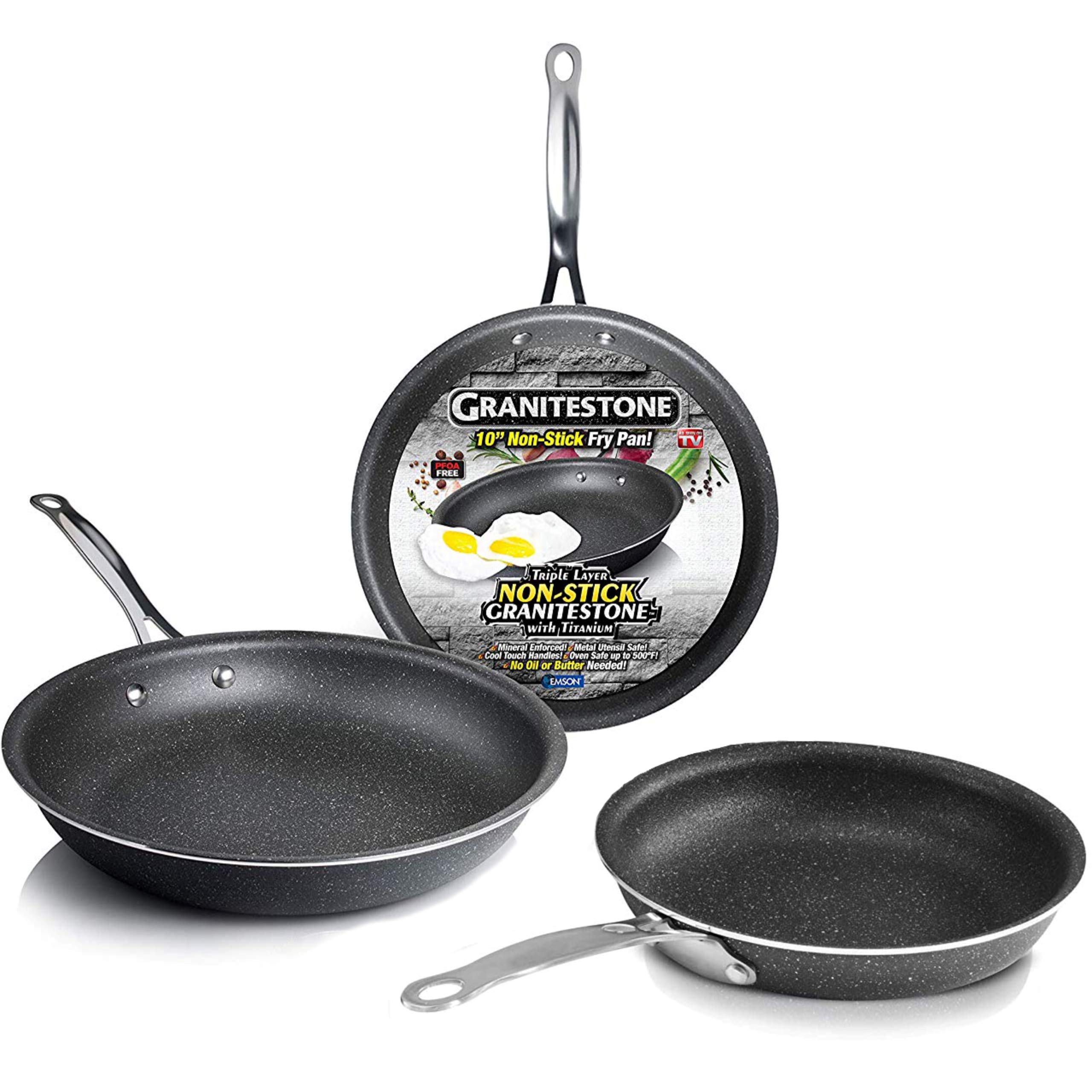 GRANITESTONE 2688 12 Nonstick PFOAFree Frying Pan with Mini Egg Pan