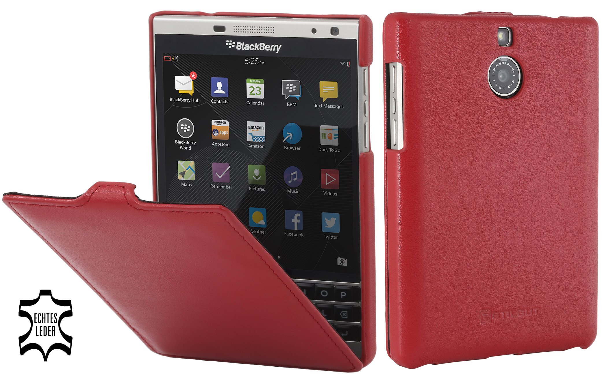 Buy StilGut UltraSlim, Genuine Leather Case for BlackBerry Passport Silver  Edition, Red Nappa Online at desertcartAruba