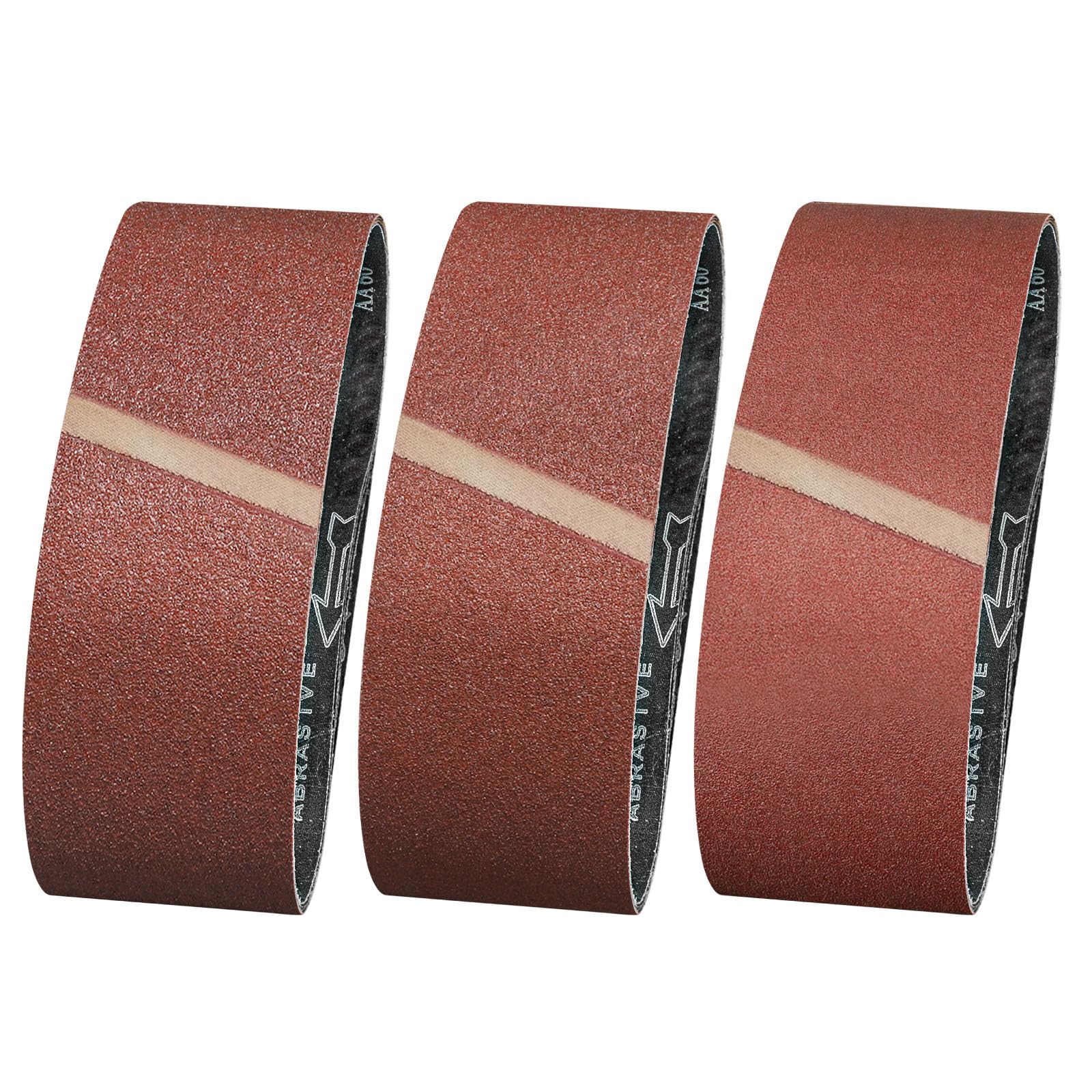 Sruhrak Sanding Belt 100 x 915 mm - 12 Pieces Belt Sander Sanding Belts, 4 Pieces Each Grit 60/80/120 Sanding Belt Set, for Sanding, Filing, Sharpening and Dust Removal