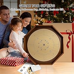 27 Inch Tournament Crokinole Board Game, 2 in 1