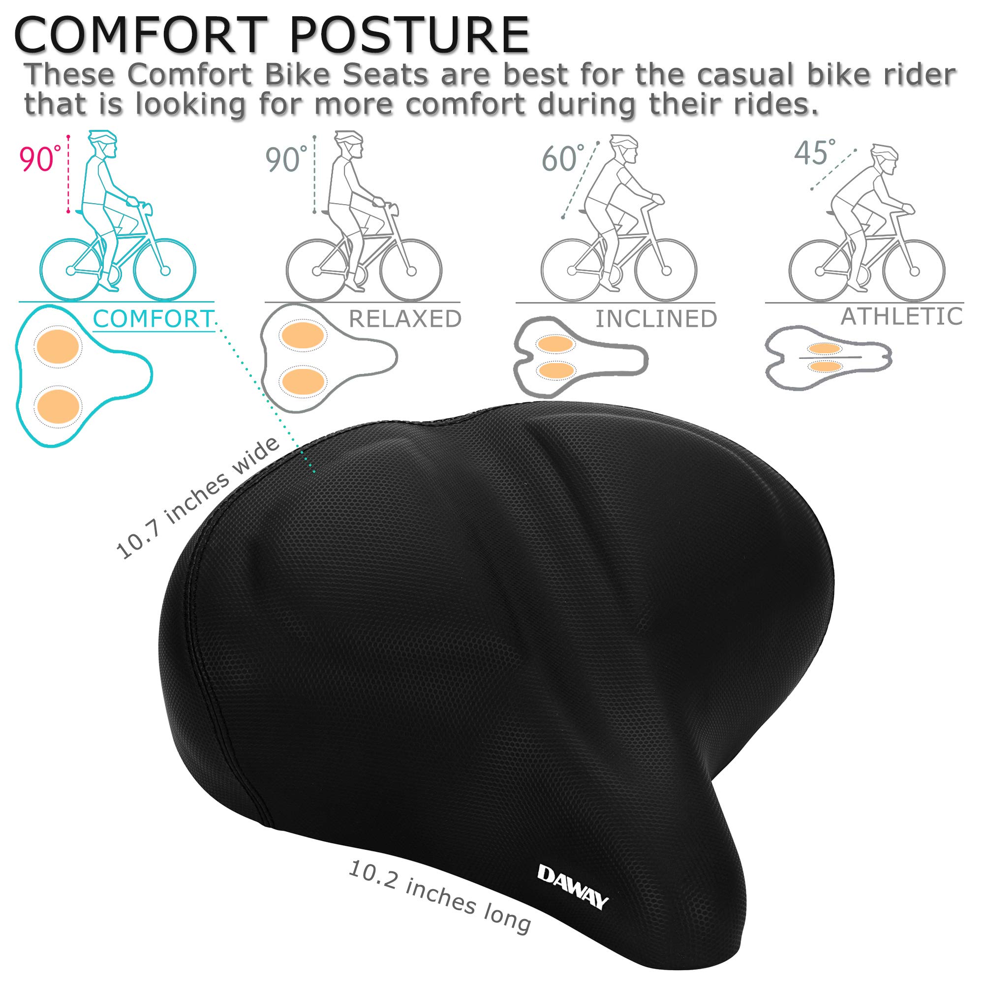 Beach Chair Bicycle Seats For Comfort Men DAWAY Most Comfortable