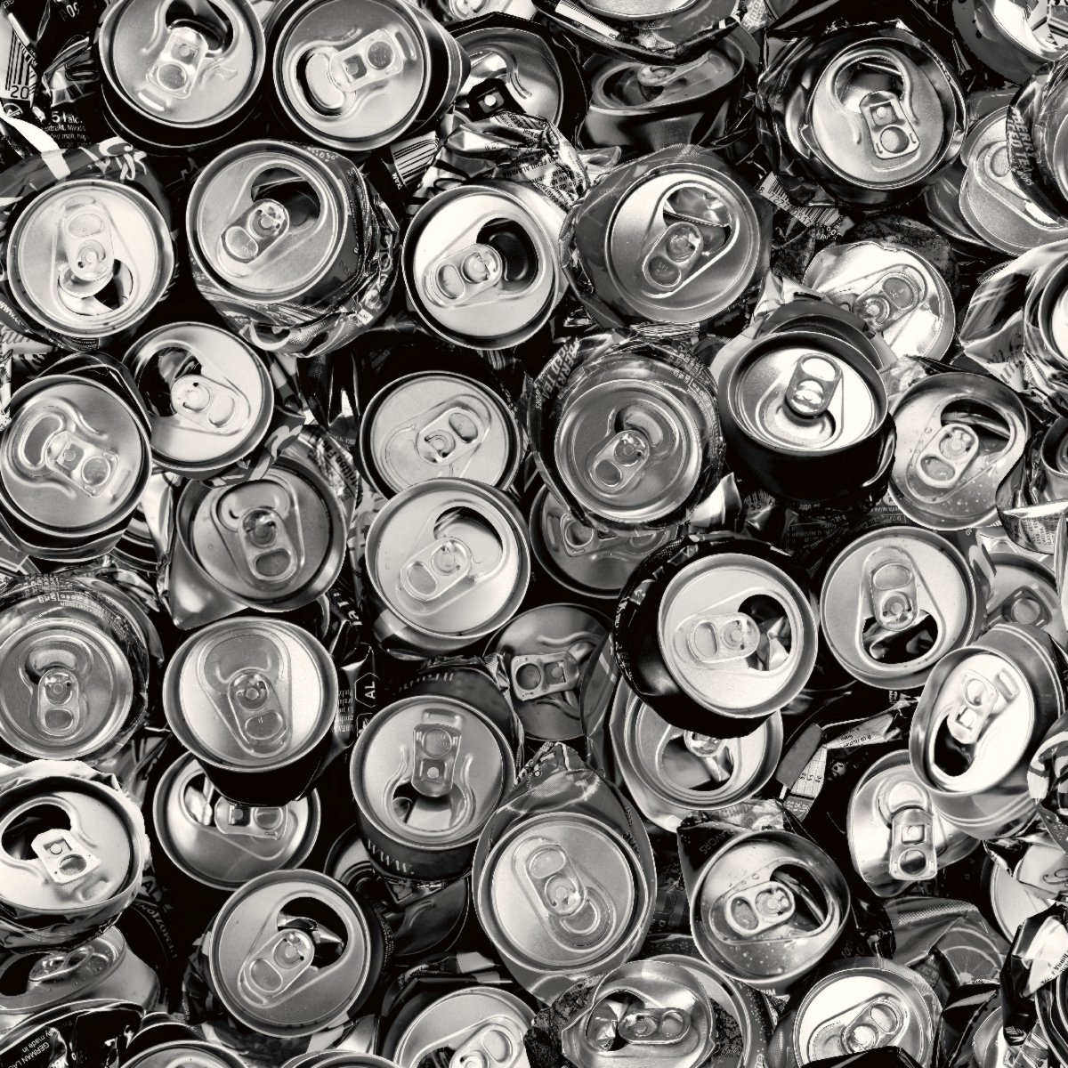 Black White Grey Crushed Can 3D Effect Feature Scrubbable Wallpaper J30209