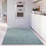 THE RUGS Shaggy Living Room Rug 200x290 cm Duckegg Blue 30 mm Thick view 3