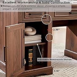 JXQTLINGMU Farmhouse 76" Height Computer Desk with