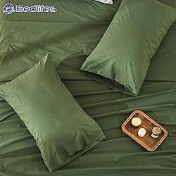 Bedlifes 100% French Pure Linen Sheets Queen Size