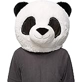 Plush Halloween Panda Head Mask Mascot Costume