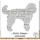 PetArt.us Goldendoodle Must Haves Personalize Dog Wall Art Print | Gift Wrapped Home Decor | Custom Name | Pet Loss Memorial Present | USA Handmade