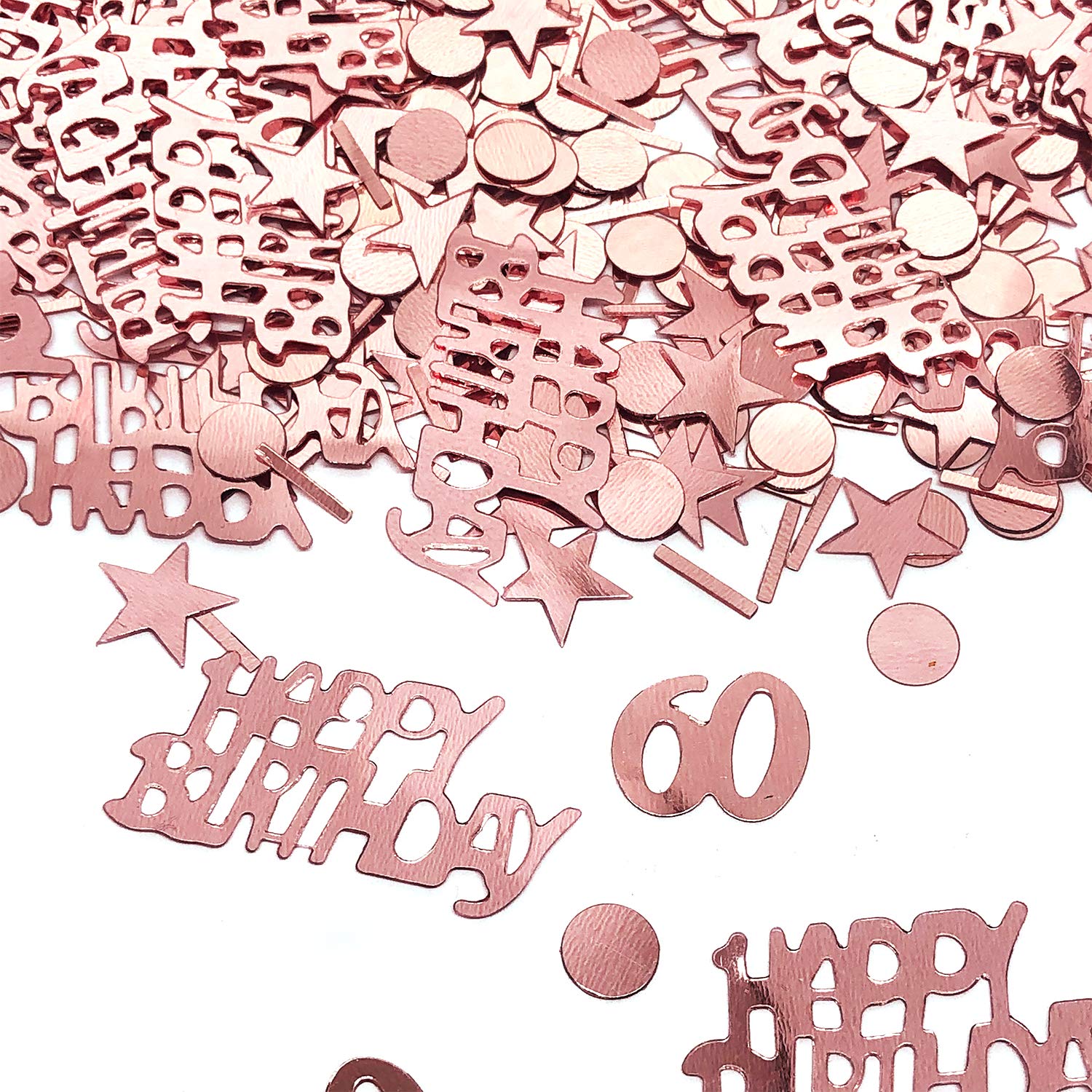 YouU Happy Birthday Party Table Confetti - Twinkle Stars Foil Metallic Sequins Confetti Birthday Party and Special Events Table Scatters Decorations Confetti Decorations, 35g/700pcs（Rose gold） (60)