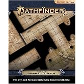 Pathfinder Flip-Mat: Enormous Dungeon, 30x46 Double-Sided | Map Dry Erase Battle Grid, for Dungeon Masters and Players