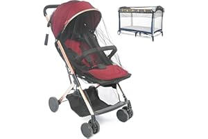 AMORBASE 2-Pack Stroller Mosquito Net, Universal Bug Net Cover for Stroller, Bassinets, Cradles, Playards, Pack N Plays and Portable Mini Crib, Durable Baby Insect Netting Infant Essential (2, Black)