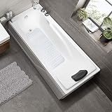 WELTRXE Bath Mats Non Slip Extra Long 100x40 cm PVC Clear with 200 Suction Cups view 6
