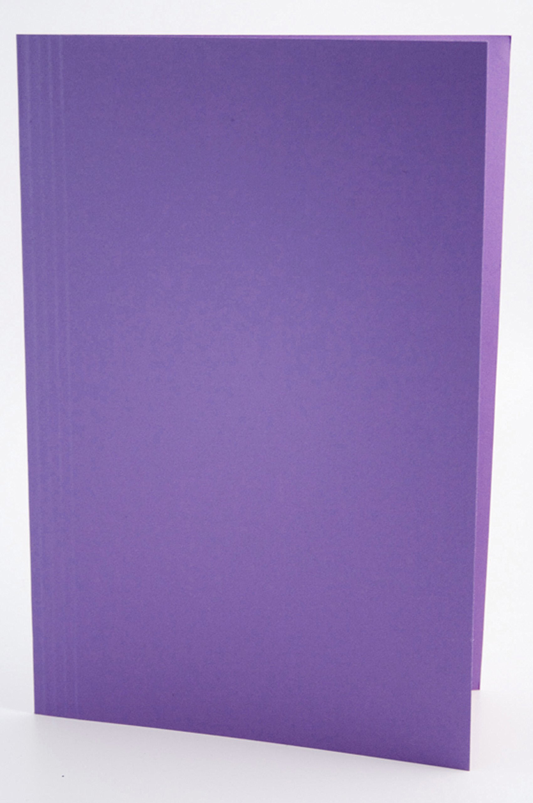 Exacompta - Ref FS250-50-MVEZ - Guildhall - Square Cut Folder, 250gsm Medium Weight Manilla, 349 x 242mm, A4 & Foolscap, Approx. 100 Sheets, Blue Angel Certified - Mauve, Pack of 50