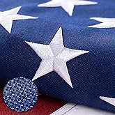 American Flag for Outside 4x6 Ft - TearProof Series Outdoor Use US Flags - Long Lasting, Fade Resistant - Thick Spun Polyester USA Banner - High Wind United States Flag - Embroidered Stars, Sewn Stripes, Brass Grommets