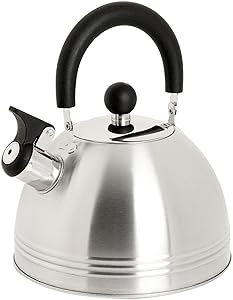 Mr. Coffee 91408.02 Carterton 1.5 Quart Stainless Steel Whistling Tea Kettle, Silver