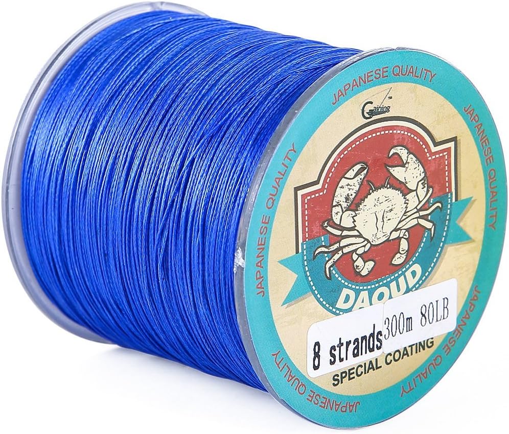 DAOUD Braided Fishing Line High Performance Strong Superline 10LB-80LB 300m(328yards) 4 and 8 Strands PE Fishing Lines