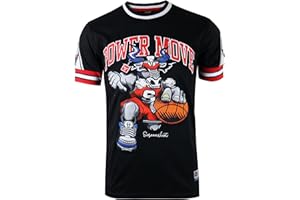 SCREENSHOT Mens Hip-Hop Premium Urban Sreetwear Fashion Jersey Top - NYC Style Basketball Sports Team Color Mesh Tops