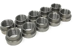 AMAAM O2 Oxygen Sensor Fitting Plugs or Weld Bungs (10 Steel Stepped Bungs, M18 x 1.5)…