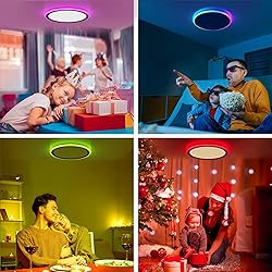 BLNAN RGB Led Flush Mount Ceiling Light with Remote