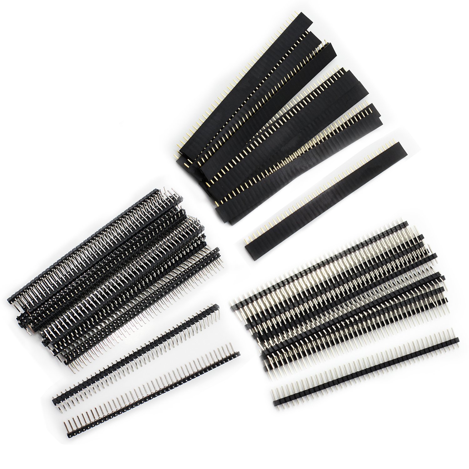 Aussel 60 Pieces way PCB Board 40Pin Male Female and Right Angle Header Connector (PIN-3 60PCS)