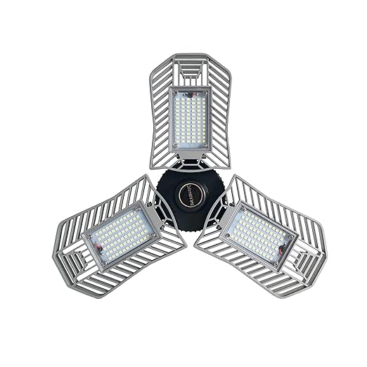 Grg Led Garage Lights 80w Adjustable Trilights Garage Ceiling