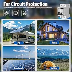 MINGSONG DC Solar Panels Disconnect Switch 20 Amp