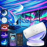 Northern Lights Projector Galaxy Projector with 300+ Light Effects, LED Star Projector for Bedroom Aurora Light, Remote Control, 15 White Noises, Bluetooth Speaker Galaxy Light Gifts for Kids Adults