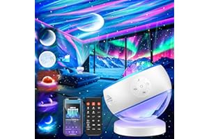 Northern Lights Projector Galaxy Projector with 300+ Light Effects, LED Star Projector for Bedroom Aurora Light, Remote Contr
