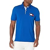 Tommy Hilfiger Men's Short Sleeve Cotton Pique Flag Polo Shirt in Custom Fit