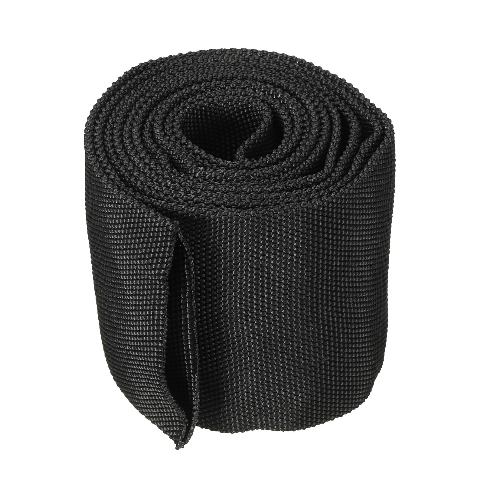 PATIKIL 2.2" Dia 6.5FT Nylon Protective Hose Sleeve, Cable Cover Sheath Protection for Welding Tig Torch Hydraulic Hose, Black