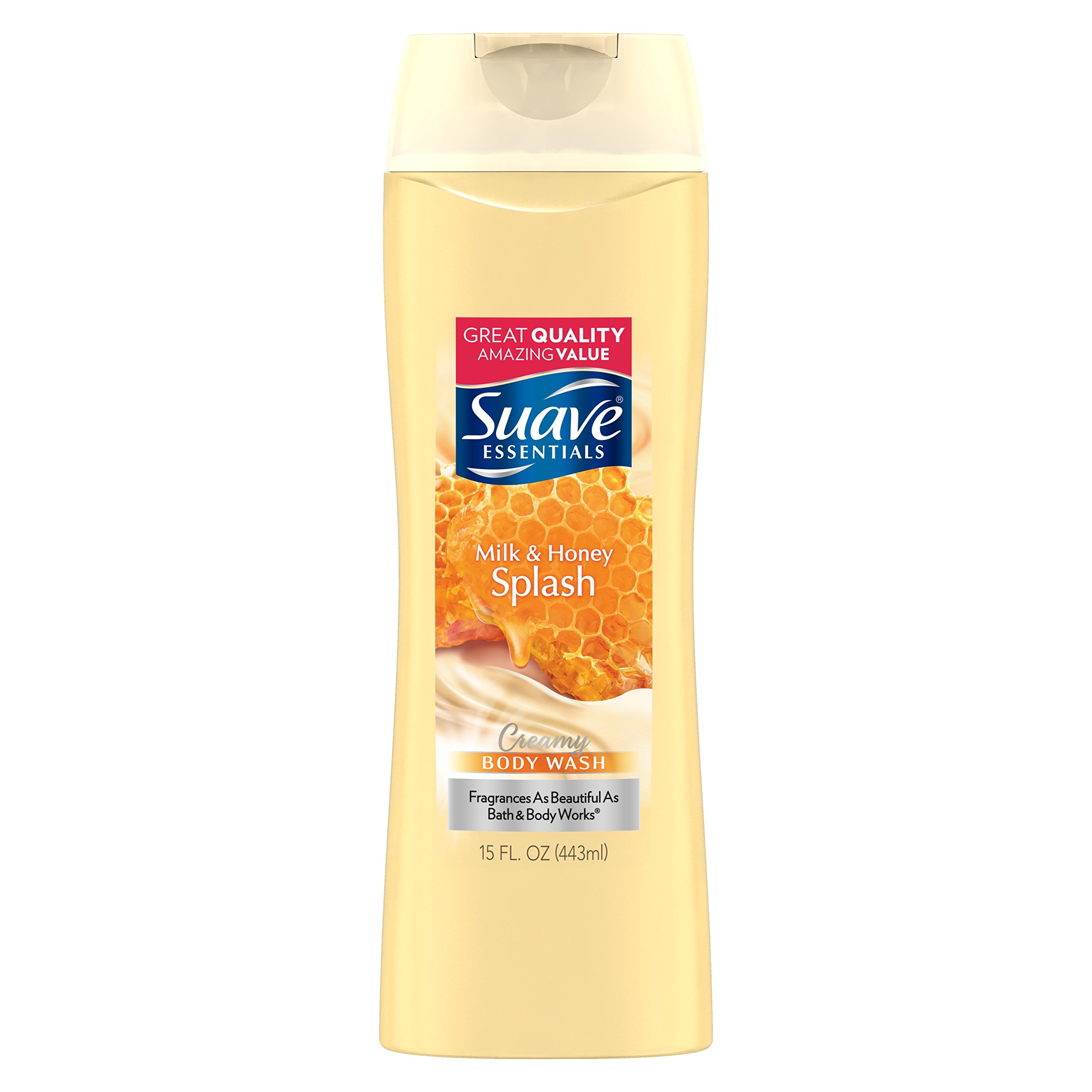 Suave Essentials Body Wash and Shower Gel with Vitamin E Creamy Milk
